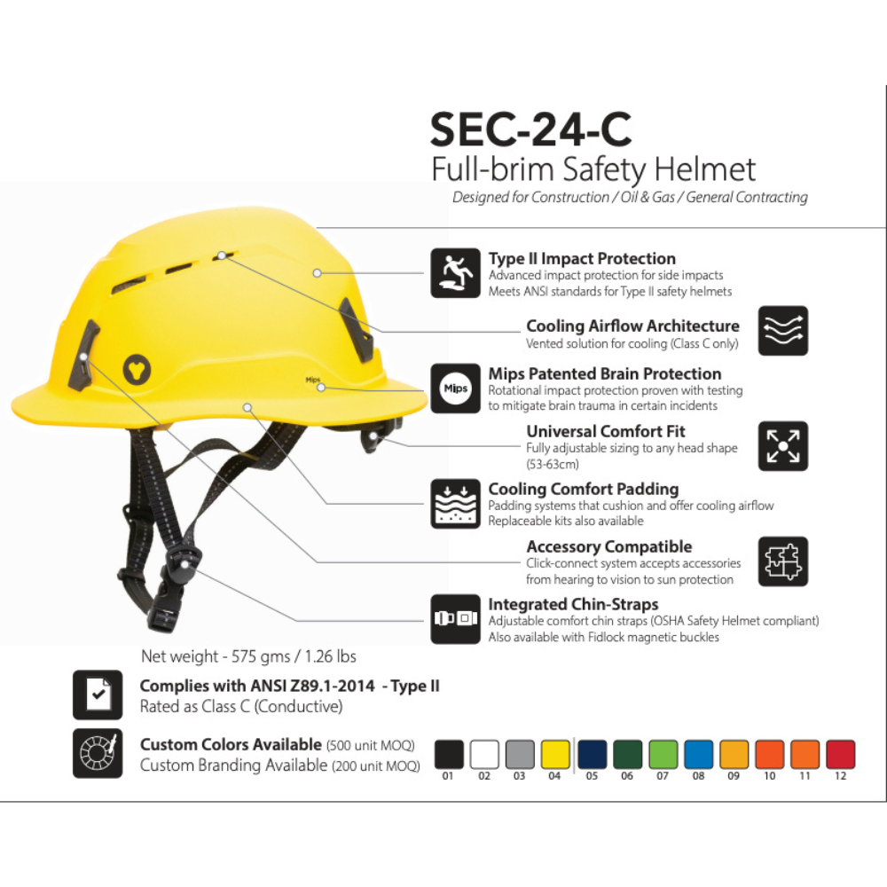 Securis Full-Brim Type II Helmet Mips from Columbia Safety
